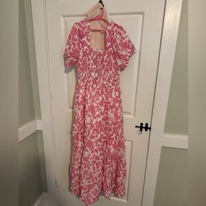 Pink Floral Women's Dress